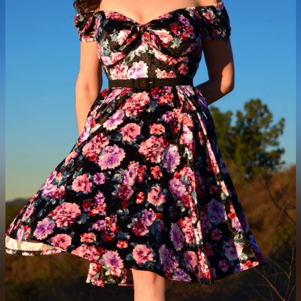 Pinup Girl Clothing “Natalie” dress in velvet.